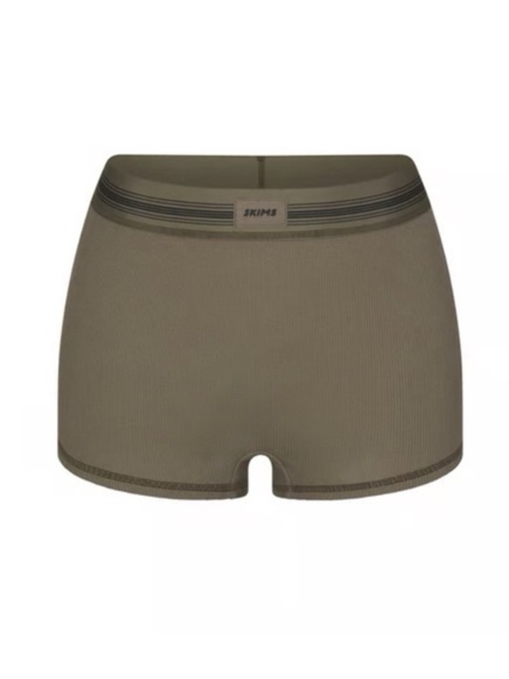 SKIMS NWT Stretch Cotton Rib Boyshort Women in Army